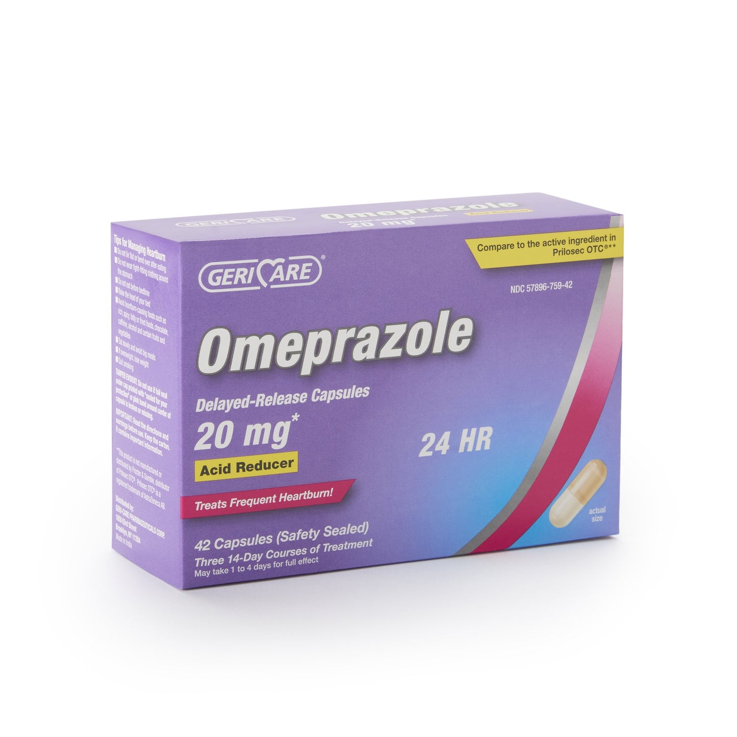 Geri-Care® Antacid 20.6 mg Strength Delayed-Release Capsule 42 per Box (705864_CS)