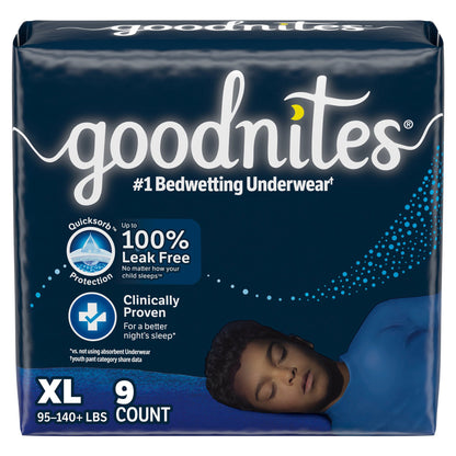 GoodNites® Male Youth Absorbent Underwear Pull On with Tear Away Seams X-Large Disposable Heavy Absorbency (1246170_CS)