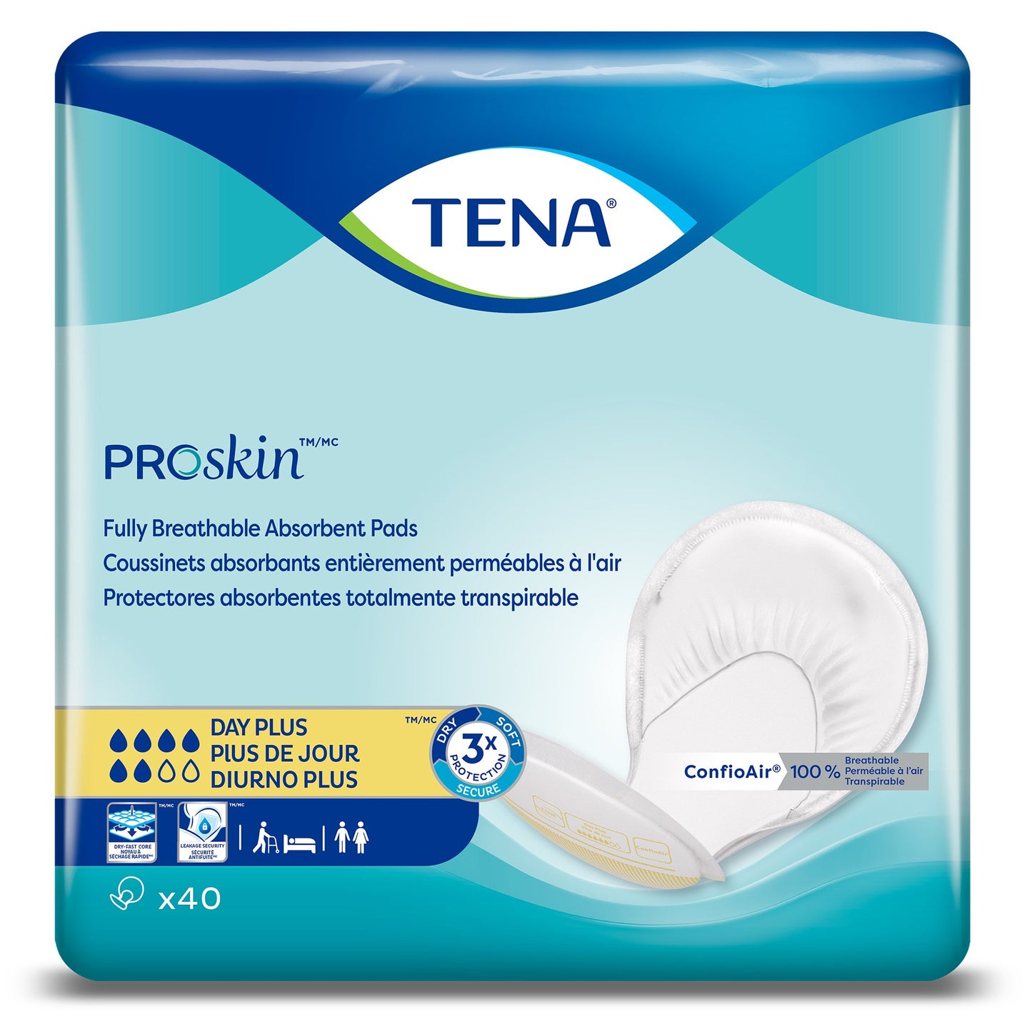 TENA ProSkin™ Day Plus Incontinence Liner 24 Inch Length Heavy Absorbency Dry-Fast Core™ One Size Fits Most (285954_CS)