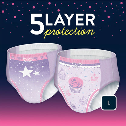 GoodNites® Female Youth Absorbent Underwear Pull On with Tear Away Seams Large Disposable Heavy Absorbency (1184207_CS)
