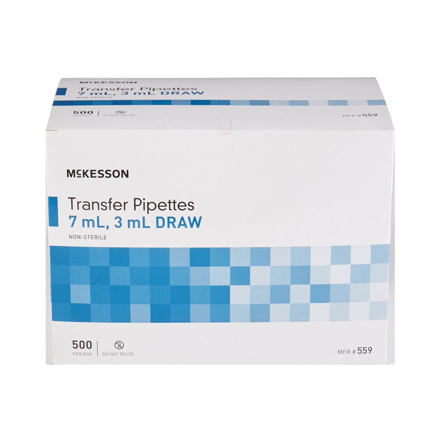 McKesson Transfer Pipette 7.5 mL 0.5 to 3 mL Graduation Increments NonSterile (911826_BX)