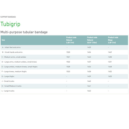 Tubigrip® Elastic Tubular Support Bandage 2-3/4 Inch X 1 Yard Medium Arm / Small Ankle Pull On Natural NonSterile Size C Standard Compression (731266_BX)