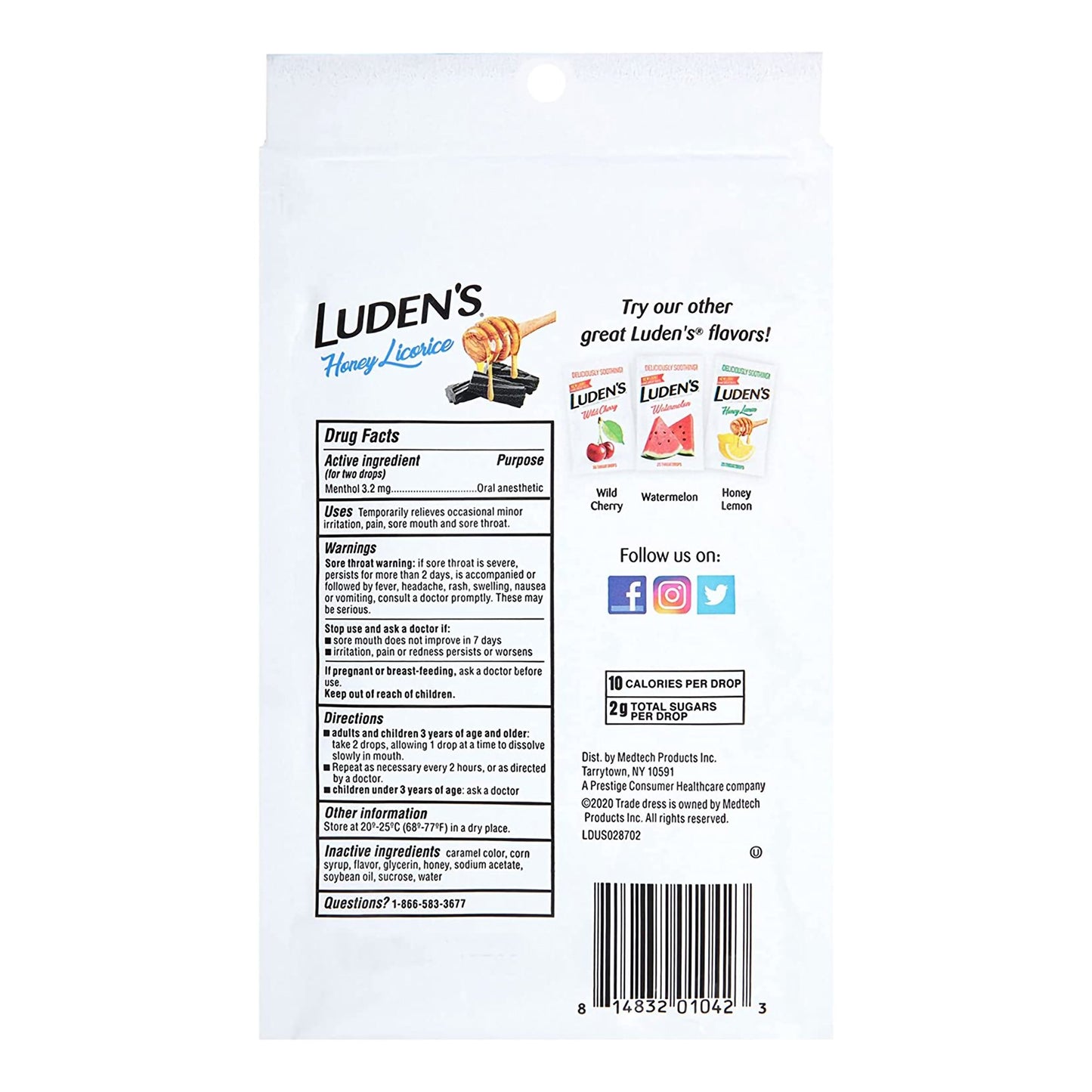 Luden's® Sore Throat Relief 3.2 mg Strength Lozenge 30 per Bag (1211521_BG)