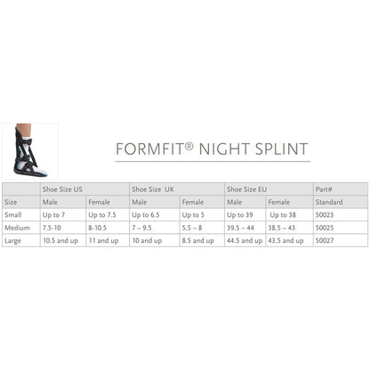 Ossur® FormFit® Night Splint Medium Adjustable Strap / Buckle Closure Male 7-1/2 to 10 / Female 8 to 10-1/2 Foot (624265_EA)