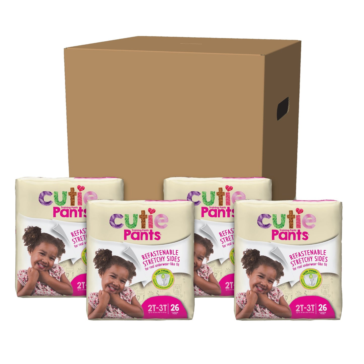 Cutie Pants® Female Toddler Training Pants Size 2T to 3T Disposable Heavy Absorbency (831576_CS)