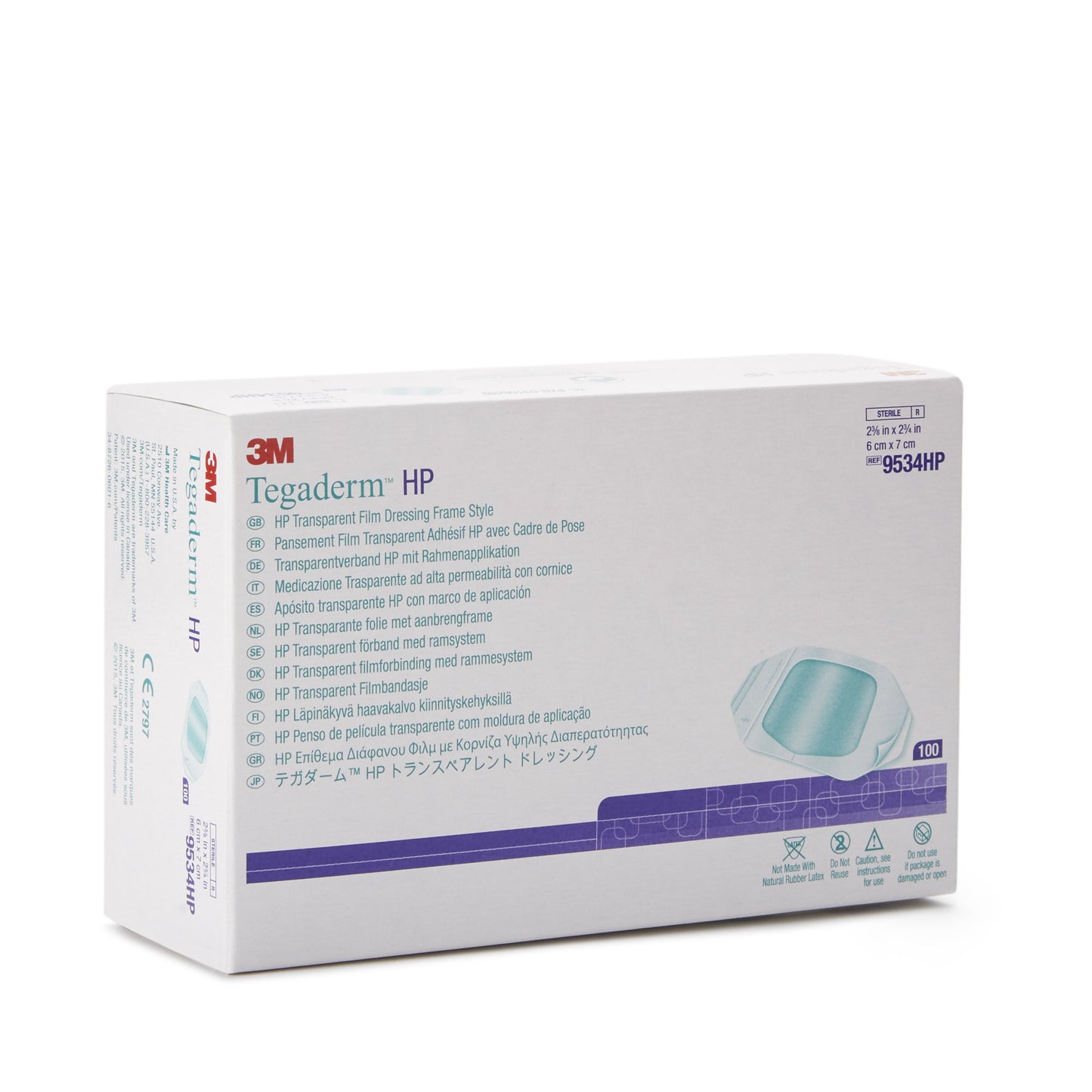 3M™ Tegaderm™ HP Transparent Film Dressing 2-3/8 X 2-3/4 Inch Frame Style Delivery Rectangle Sterile (210036_EA)