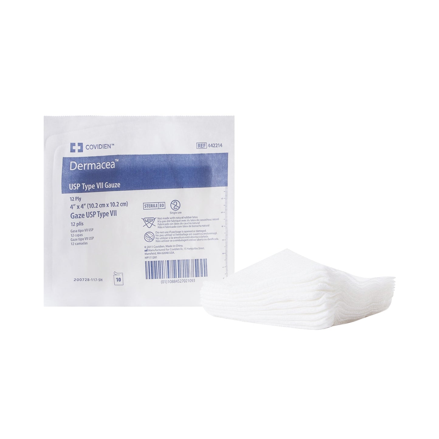 Dermacea™ Gauze Sponge 4 X 4 Inch 12-Ply Sterile 10 per Pack (564971_PK)