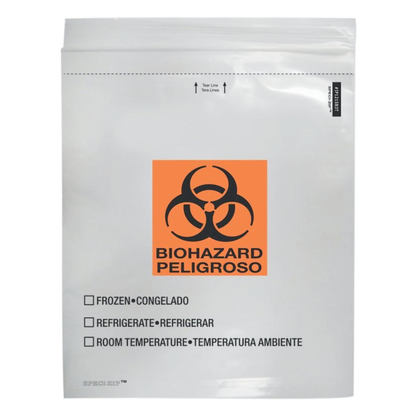 Speci-Zip® Specimen Transport Bag with Document Pouch 12 X 15 Inch Zip Closure Biohazard Symbol / Storage Instructions NonSterile (846777_PK)