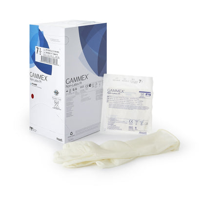 GAMMEX® Non-Latex PI Surgical Glove Size 7.5 Sterile Polyisoprene Standard Cuff Length Micro-Textured White Chemo Tested (765479_CS)