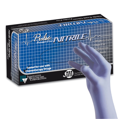 Pulse® Nitrile Exam Glove 2X-Large NonSterile Nitrile Standard Cuff Length Textured Fingertips Aqua Blue Chemo Tested / Fentanyl Tested (764273_CS)