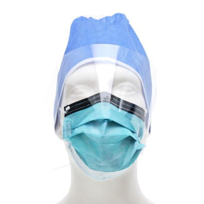 Cardinal Health™ Procedure Mask with Eye Shield Anti-fog Foam ASTM Level 3 Earloops One Size Fits Most (296230_CS)