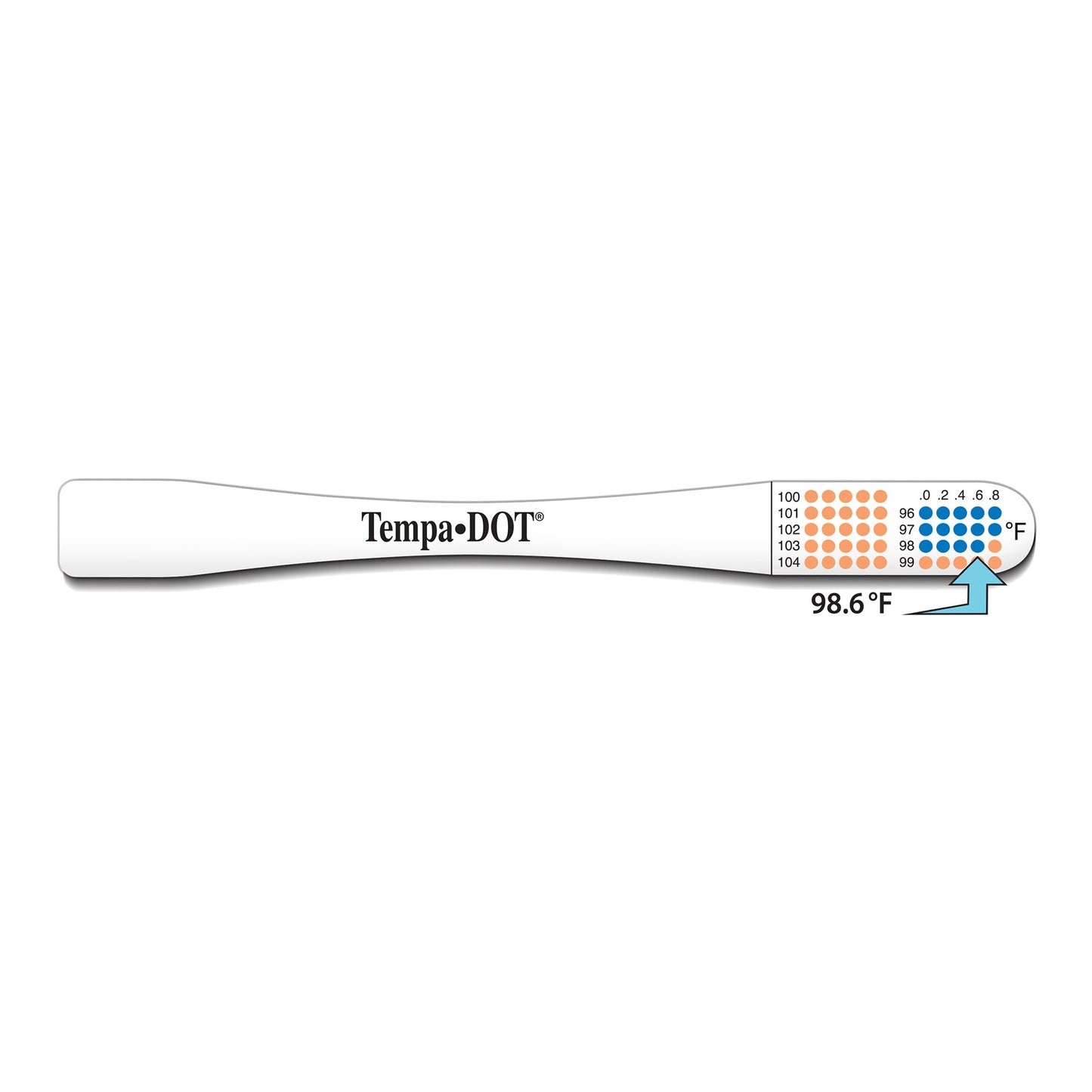 Tempa·DOT™ Disposable Oral Thermometer 99 to 104 °F Color Dots Display (144485_BX)