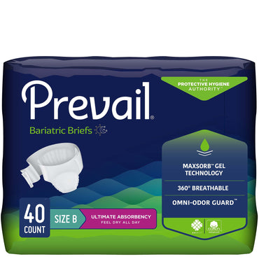 Prevail® Bariatric Unisex Adult Incontinence Brief Bariatric Size B Disposable Heavy Absorbency (707285_CS)