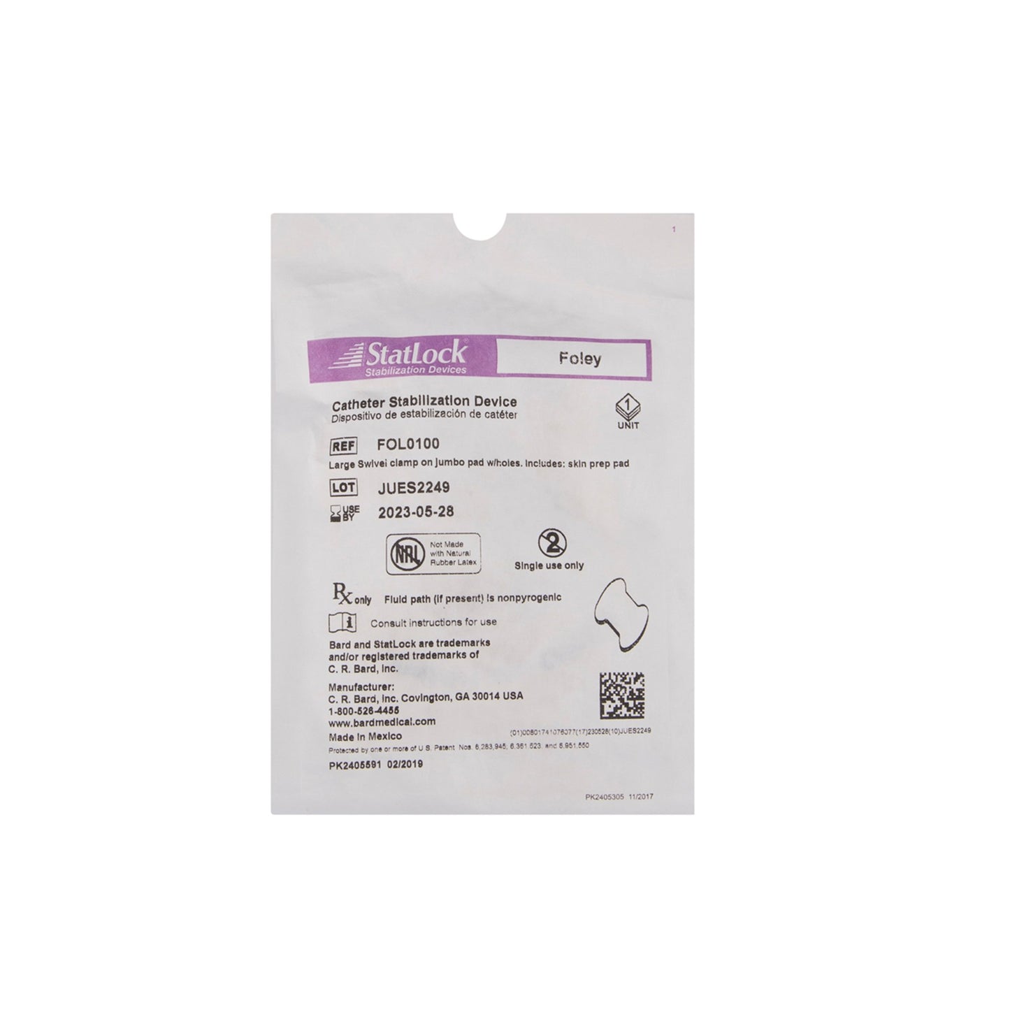 Statlock® Foley Catheter Secure Statlock® (528370_BX)