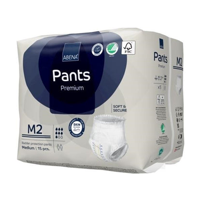 Abena® Premium Pants M2 Unisex Adult Absorbent Underwear Pull On with Tear Away Seams Medium Disposable Heavy Absorbency (1218230_CS)