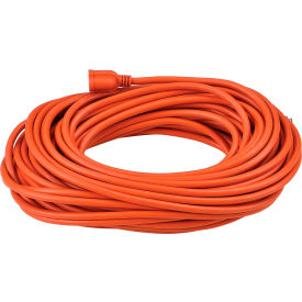 Global Industrial 100 Ft. Outdoor Extension Cord, 14/3 Ga, 13A, Orange (WB500791)