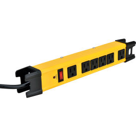 Global Industrial Safety Surge Protected Power Strip, 6 Outlets, 15A, 1200 Joules, 6' Cord (WB500796)