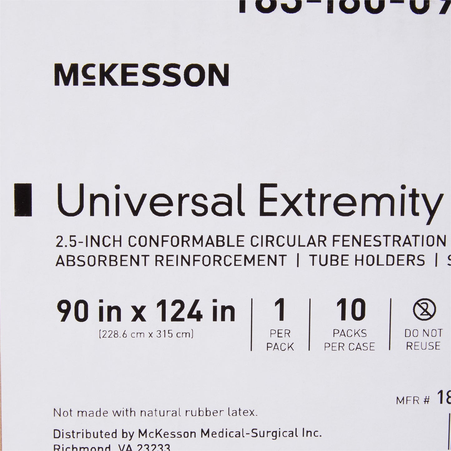 McKesson Orthopedic Drape Universal Extremity Drape 90 W X 124 L Inch Sterile (1101269_CS)