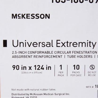 McKesson Orthopedic Drape Universal Extremity Drape 90 W X 124 L Inch Sterile (1101269_CS)