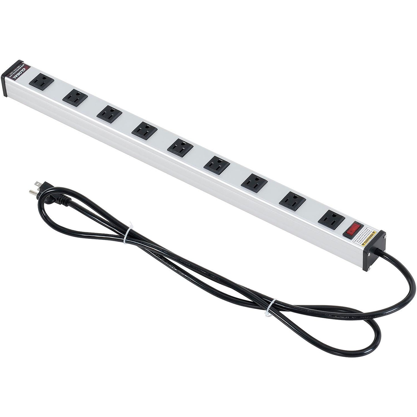 Global Industrial Power Strip, 9 Outlets, 15A, 25"L, 6' Cord (WB500885)