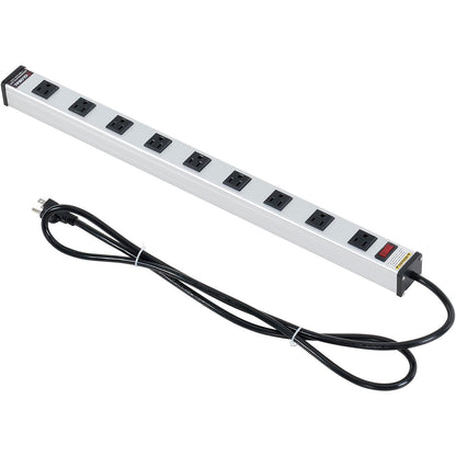 Global Industrial Power Strip, 9 Outlets, 15A, 25"L, 6' Cord (WB500885)