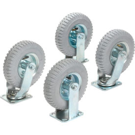 Global Industrial 8" x 2.80" Full Pneumatic Caster Kit 2 Swivel, 2 Rigid (WB500CP41)