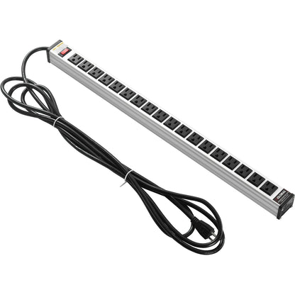 Global Industrial Power Strip, 18 Outlets, 15A, 24"L, 15' Cord (WB501789)