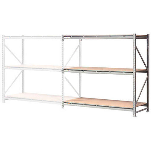 Global Industrial 3 Level, Extra HD Bulk Storage Rack, Wood Deck, Add On, 72"W x 36"D x 72"H (WB504312)