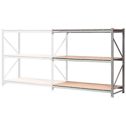 Global Industrial 3 Level, Extra HD Bulk Storage Rack, Wood Deck, Add On, 72"W x 36"D x 72"H (WB504312)