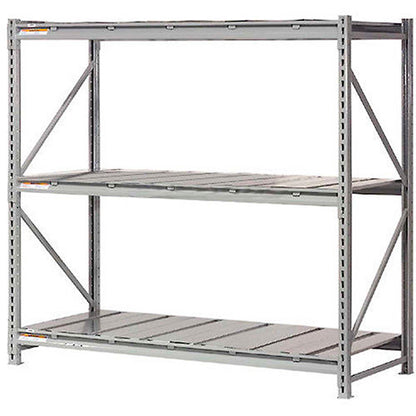 Global Industrial 3 Level, Extra HD Bulk Storage Rack, Steel Deck, Starter, 72"W x 36"D x 72"H (WB504348)