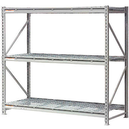 Global Industrial 3 Level, Extra HD Bulk Storage Rack, Wire Deck, Starter, 96"W x 36"D x 72"H (WB504471)