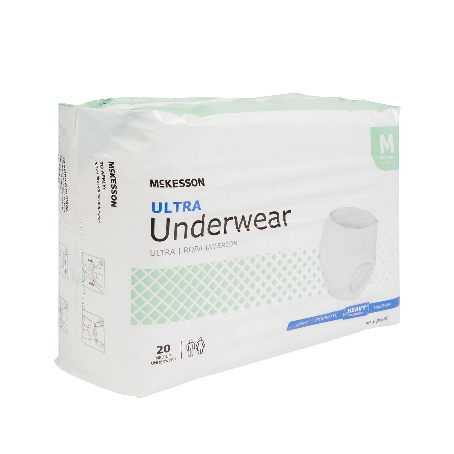 McKesson Ultra Unisex Adult Absorbent Underwear Pull On with Tear Away Seams Medium Disposable Heavy Absorbency (724916_BG)