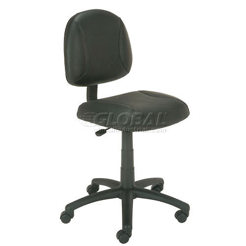 Interion Task Chair With Mid Back, Synthetic Leather, Black (WB506823)