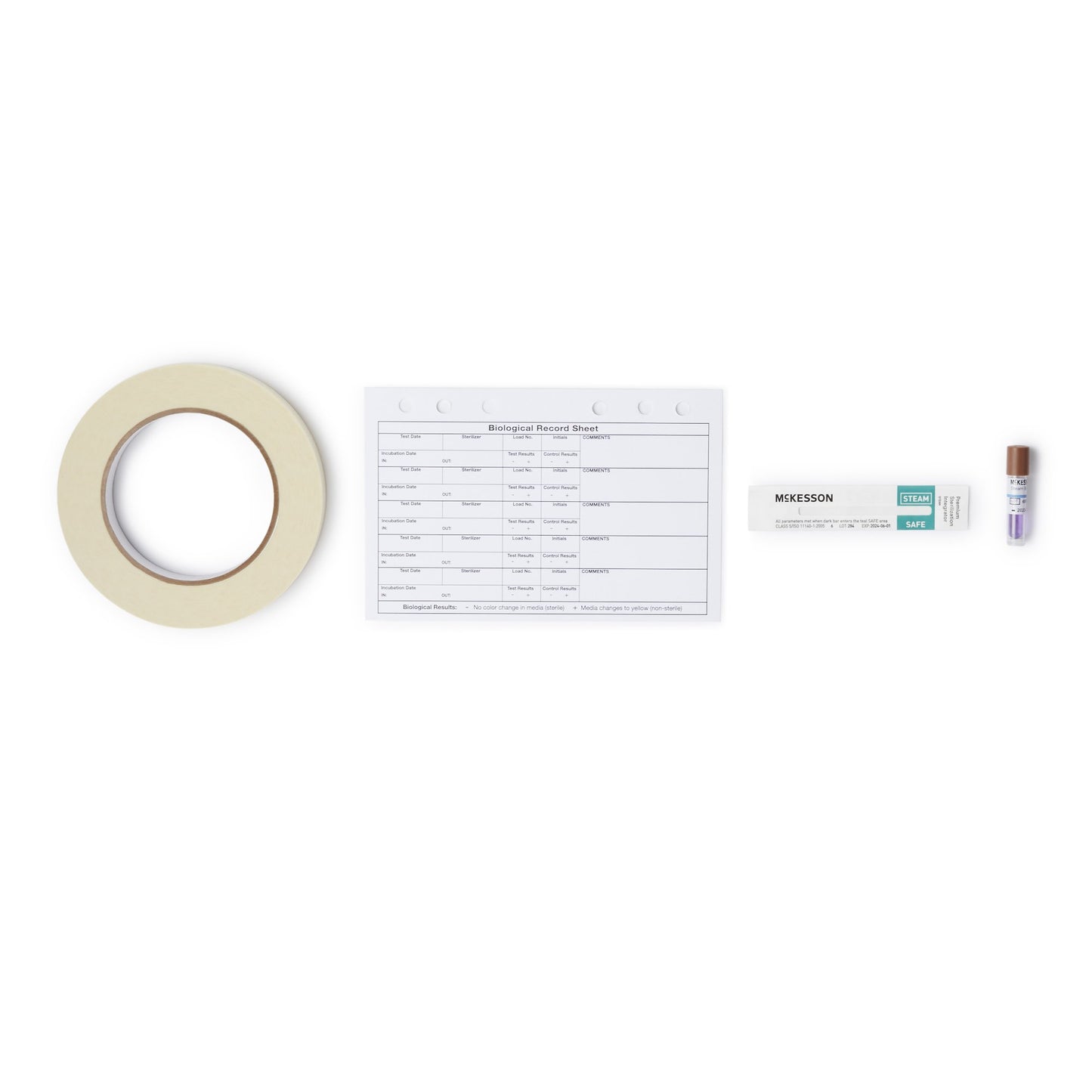 McKesson Self-Contained BI Starter Kit Dry Block Incubator with Vial Crusher, Steam Self-Contained Biological Indicators, Biological Record Notebook, Steam Tape, Steam Sterilization Indicator, Education CD-ROM (541269_EA)
