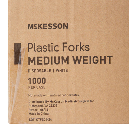 McKesson Fork Medium Weight White Polypropylene (959243_CS)