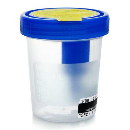 McKesson Urine Specimen Container with Integrated Transfer Device 120 mL (4 oz.) Screw Cap Patient Information Sterile (1151455_CS)
