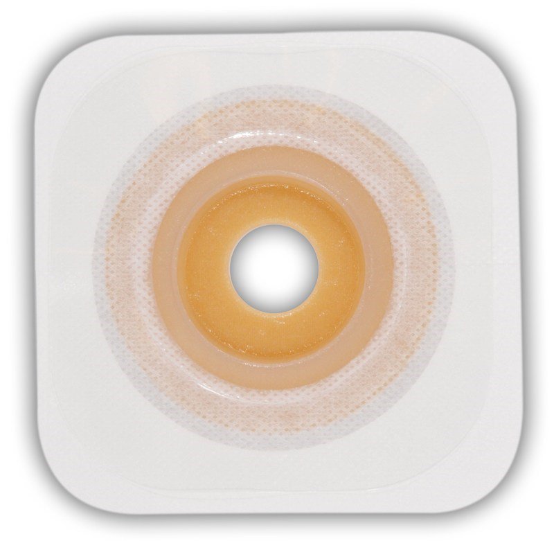 Esteem synergy® Ostomy Barrier Trim to Fit, Extended Wear Durahesive® Adhesive 100 mm Flange Hydrocolloid 7/8 to 1-1/4 Inch Opening 4 X 4 Inch (472726_BX)