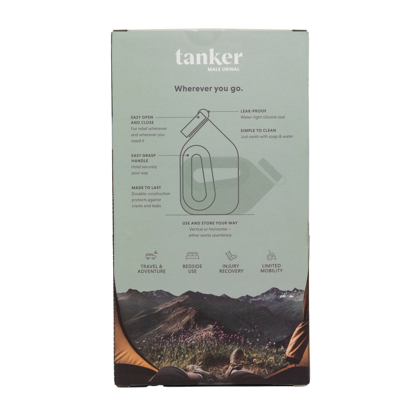 Tanker Male Urinal 44 oz. With Closure Single Patient Use (1254082_EA)