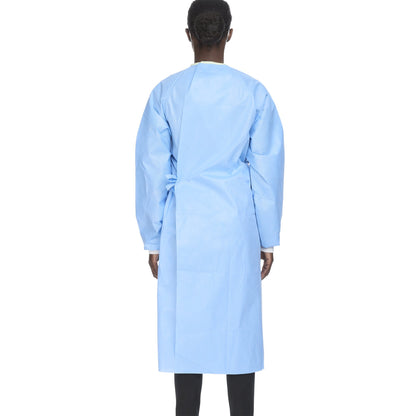 ULTRA Non-Reinforced Surgical Gown with Towel Large Blue Sterile AAMI Level 3 Disposable (217165_CS)