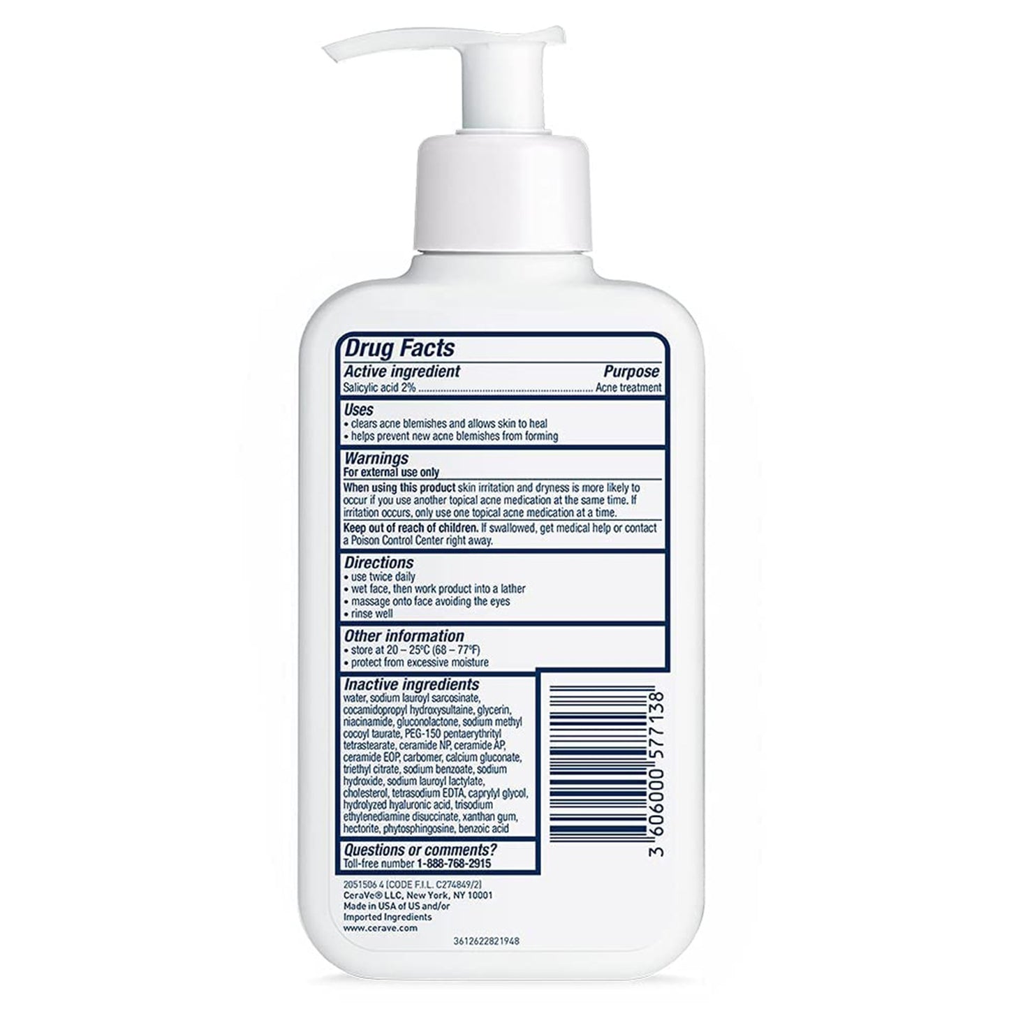 CeraVe® Acne Control Cleanser Acne Treatment 8 oz. Gel (1253462_EA)