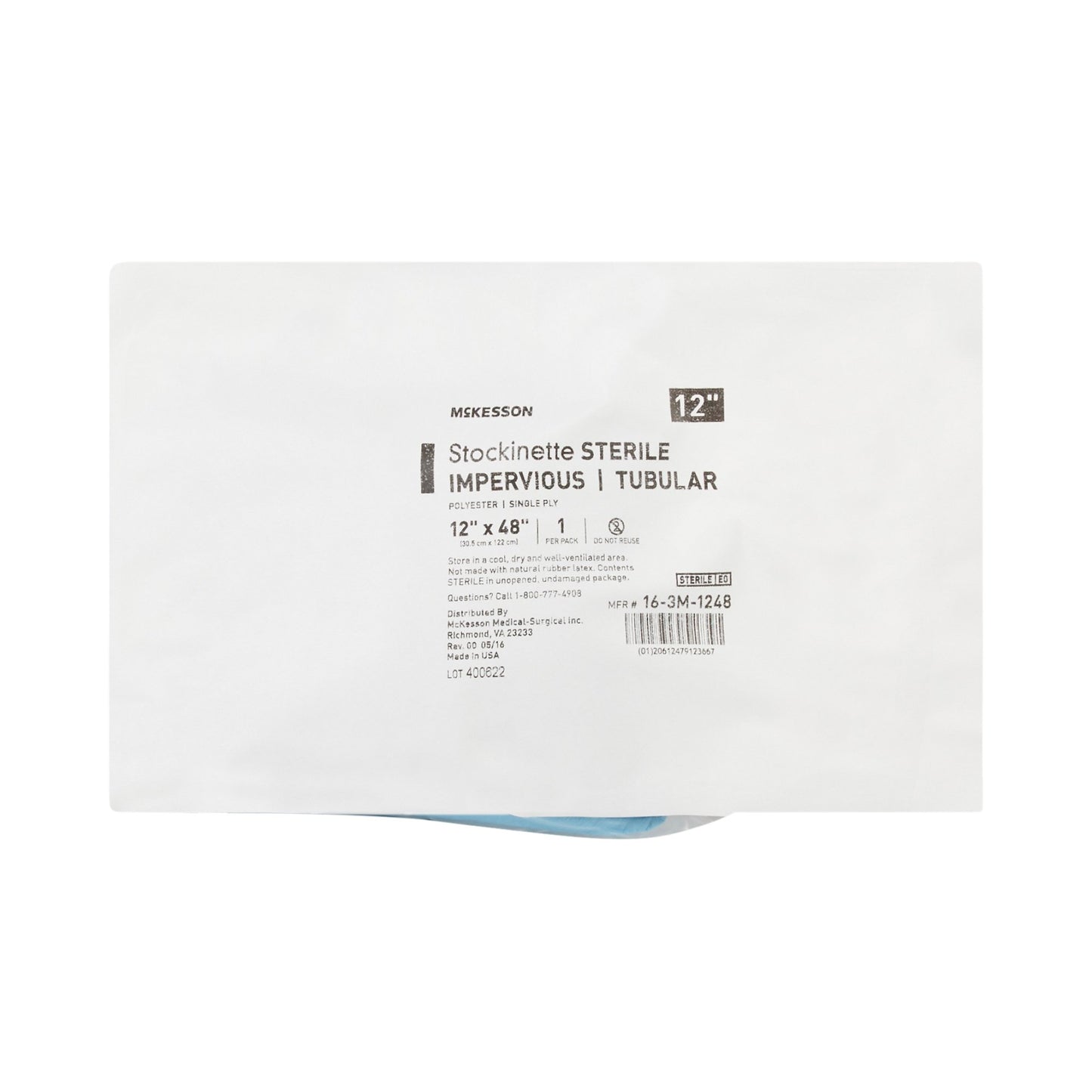 McKesson Surgical Stockinette Impervious / Tubular 12 W X 48 L Inch Sterile (460834_EA)