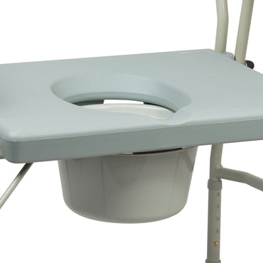 McKesson Commode Chair Drop Arms Steel Frame Padded Backrest 23-1/4 Inch Seat Width 1000 lbs. Weight Capacity (1065226_EA)