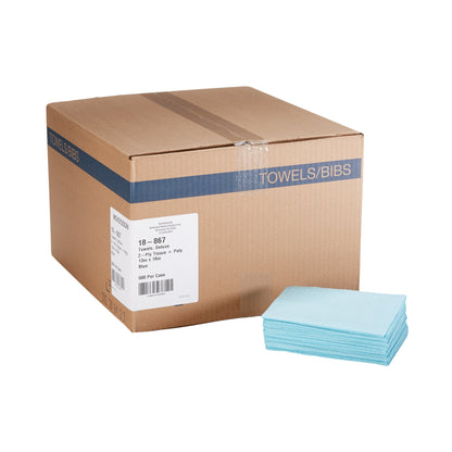 McKesson Procedure Towel 13 W X 18 L Inch Blue NonSterile (164752_CS)