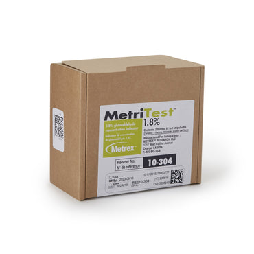 MetriTest™ 1.8% Glutaraldehyde Concentration Indicator Pad 60 Test Strips Bottle Single Use (459974_CS)