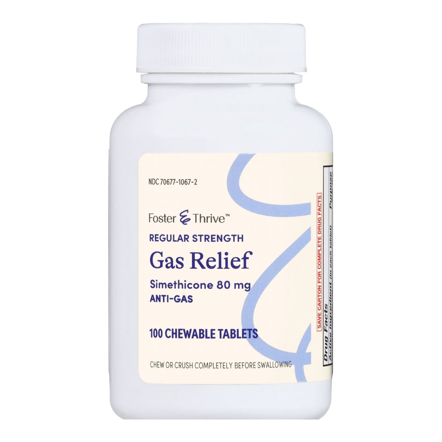 Foster & Thrive™ Gas Relief 80 mg Strength Chewable Tablet 100 Tablets (1238927_BT)