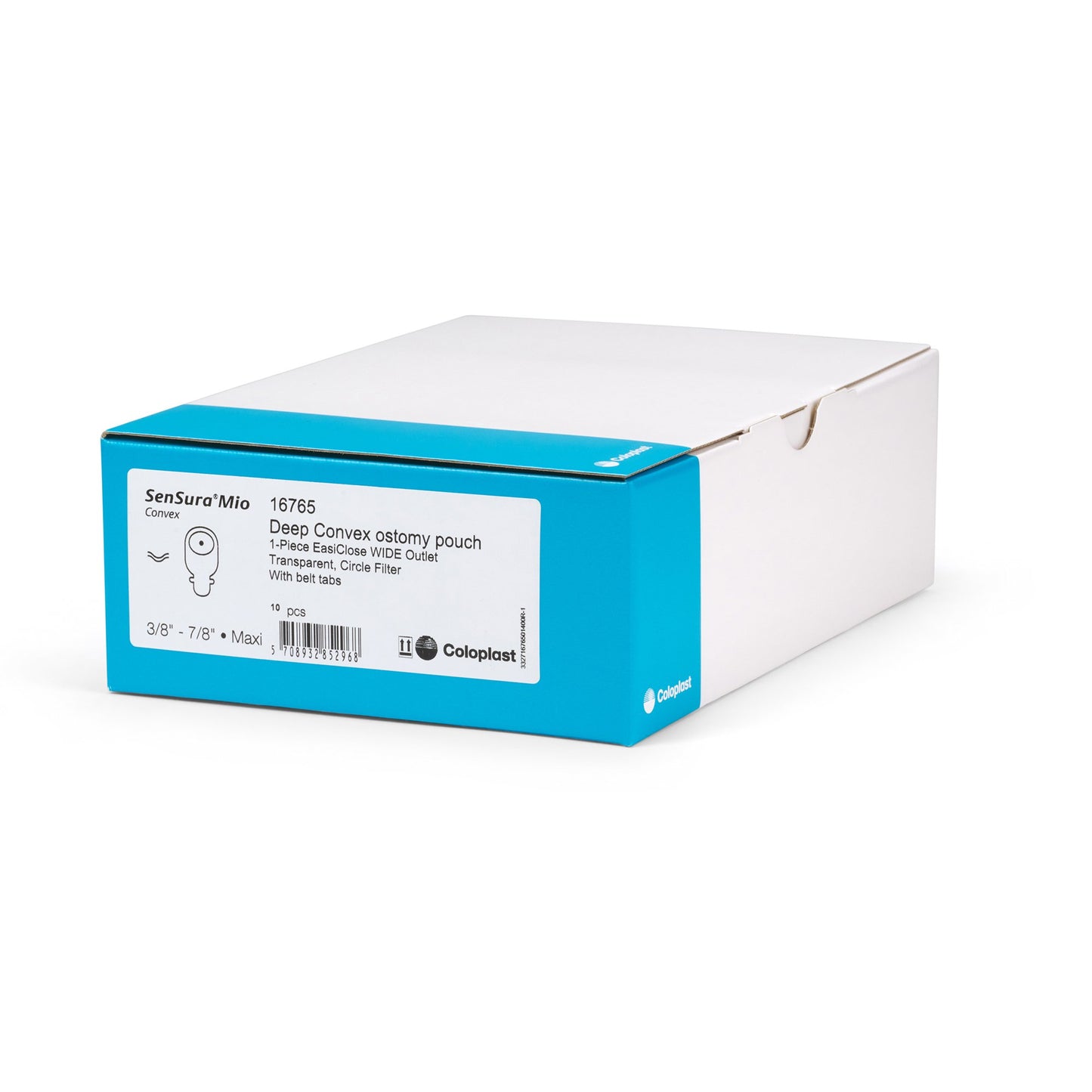 SenSura® Mio Convex Ostomy Pouch One-Piece System 11 Inch Length, Maxi Deep Convex, Trim to Fit 3/8 to 7/8 Inch Stoma Drainable (1006190_BX)