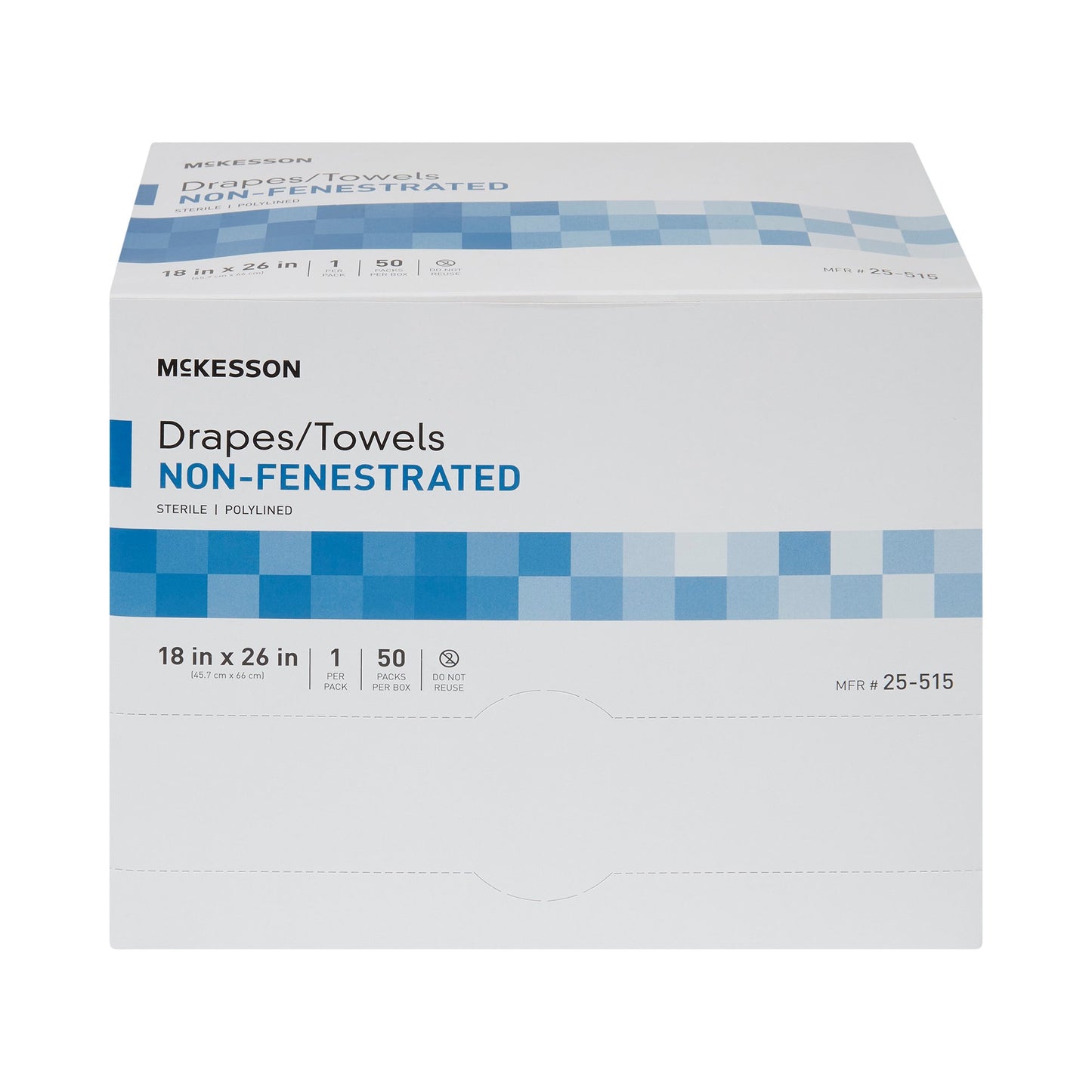McKesson General Purpose Drape Poly Lined Towel Drape 18 W X 26 L Inch Sterile (68107_CS)