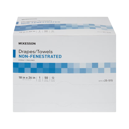 McKesson General Purpose Drape Poly Lined Towel Drape 18 W X 26 L Inch Sterile (68107_CS)