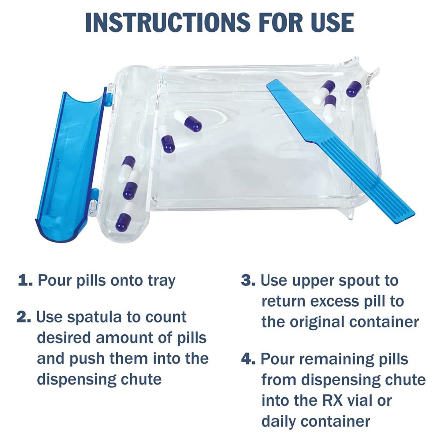 Apothecary Products Pill Counting Tray Right Handed, With Spatula (645756_EA)