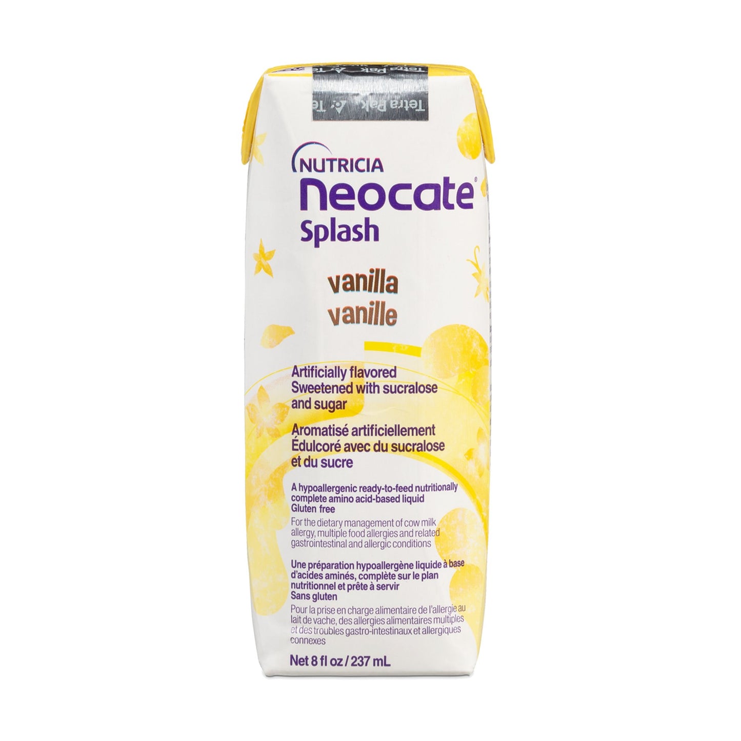 Neocate® Splash Pediatric Oral Supplement Vanilla Flavor 8 oz. Carton Liquid Amino Acid Food Allergies (1197390_EA)
